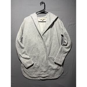 Loft Open Front Hoodie Cardigan Grey Size S